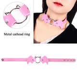 Punk Gothic Harness Leather Necklace Choker for Women