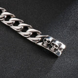 Steel O-chain Men's Woven Bracelet Skull Polished
