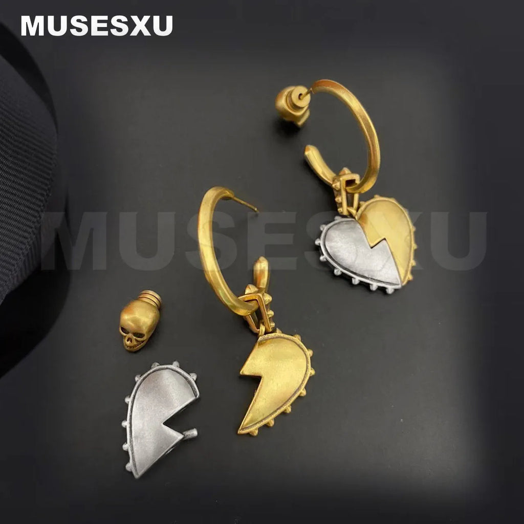 Detachable Magnet Love Pendant Earrings for Lovers