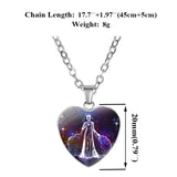 Women's Constellation Heart Pendant Necklace
