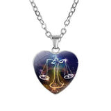 Women's Constellation Heart Pendant Necklace