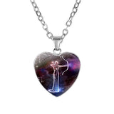Women's Constellation Heart Pendant Necklace
