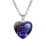 Women's Constellation Heart Pendant Necklace