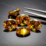 Yellow Zircon Oval Shape Beads 5ct 6.0ct 11ct Loose Gemstone