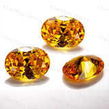 Yellow Zircon Oval Shape Beads 5ct 6.0ct 11ct Loose Gemstone