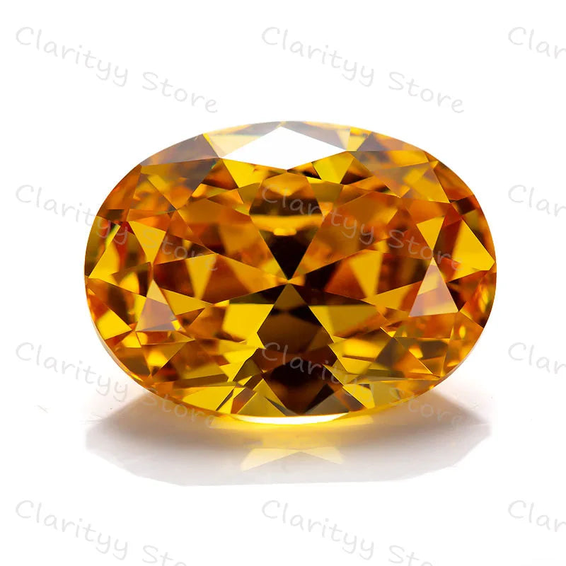 Yellow Zircon Oval Shape Beads 5ct 6.0ct 11ct Loose Gemstone