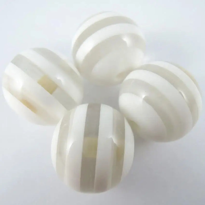 Colorful Acrylic Resin Spacer Beads Round Shape Mixed Stripe Pattern
