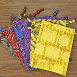 Silk Jewelry Bag 10x14cm Drawstring Pouch - 10Pcs/lot