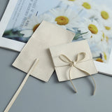 Ivory Microfiber Jewelry Suede Envelope Bag with Rope - Wedding Gift