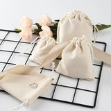 Flannel Solid Drawstring Jewelry Bag in Sugar Melon Pink