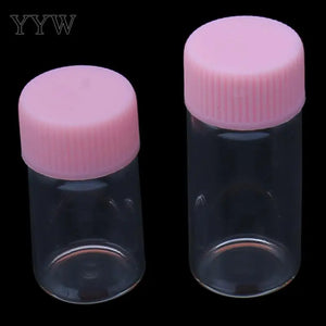 Glass Beads Container Pink 20PCs