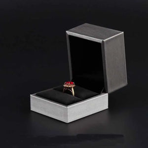 Blue Flannelette Jewelry Box 6x6.5x5cm
