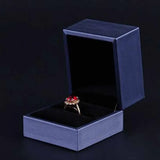 Blue Flannelette Jewelry Box 6x6.5x5cm