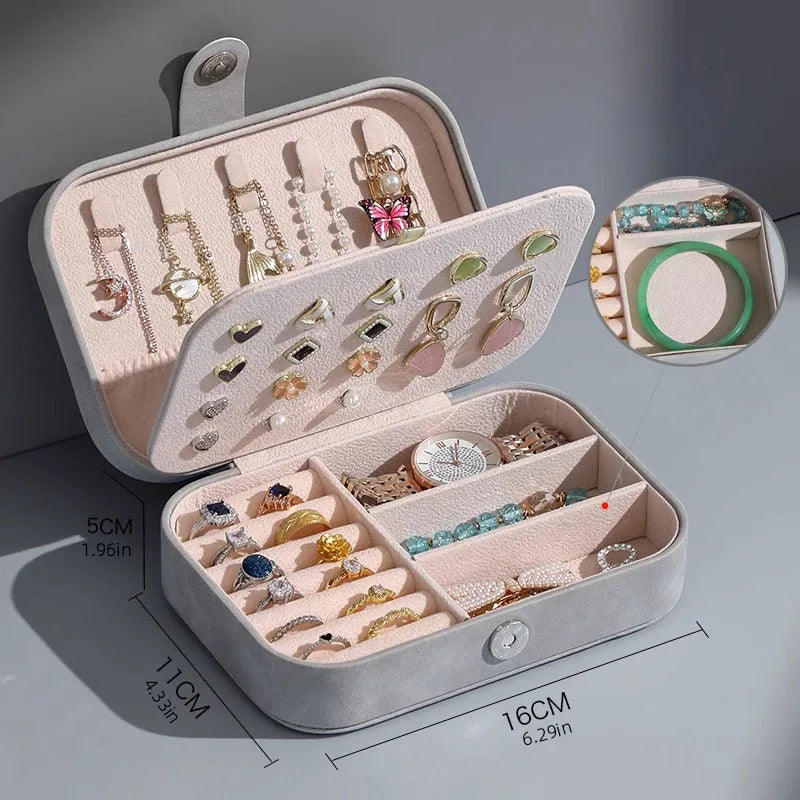 Jewelry Box Ring Bracelet Necklace Ear Studs Storage