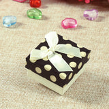 Elegant Square Dots Jewelry Gift Box, Wedding Ring Packaging Case, 16pcs