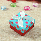 Elegant Square Dots Jewelry Gift Box, Wedding Ring Packaging Case, 16pcs