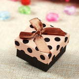 Elegant Square Dots Jewelry Gift Box, Wedding Ring Packaging Case, 16pcs