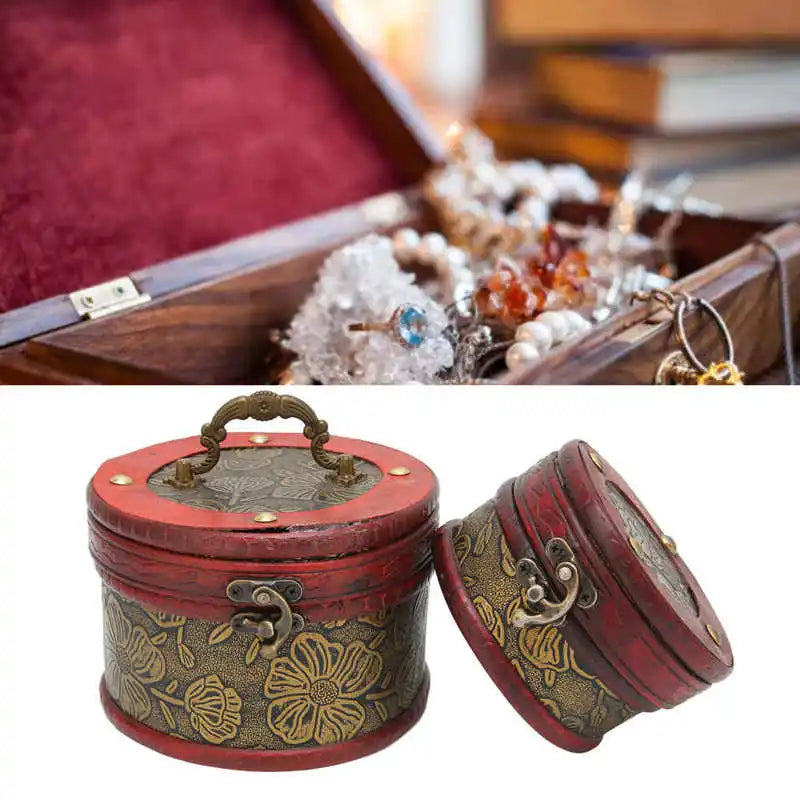 Chinese Retro Wooden Jewelry Box Organizer
