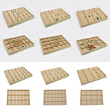 Jewelry Box Display Tray Earrings Holder Flax Retro Fine Workmanship Organizer