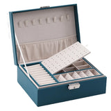Double Layer Wooden Jewelry Box Organizer
