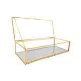 Antique Jewelry Box Glass Organizer for Earrings Necklaces Bracelet