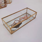 Glass Jewelry Box Organizer Necklace Earrings Display