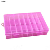 Earrings Organizer 24 Grids Clear Case Box Jewelry Storage