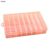 Earrings Organizer 24 Grids Clear Case Box Jewelry Storage