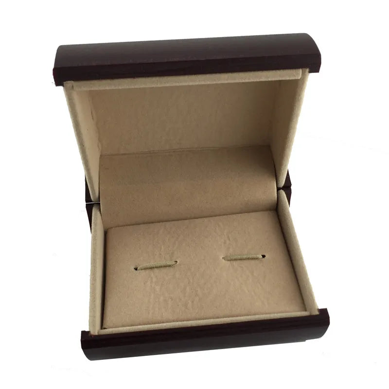 Brown Cufflinks Jewelry Box Storage Container
