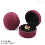High-grade Leather Ring Box Velvet Diamond Jewelry Box