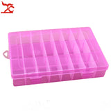 Adjustable 24 Grids Plastic Jewelry Box Holder