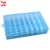 Adjustable 24 Grids Plastic Jewelry Box Holder