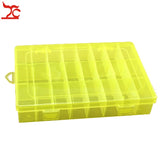 Adjustable 24 Grids Plastic Jewelry Box Holder
