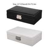 Jewelry Box with Lock Organizer Necklace Earring Ring Charm Container