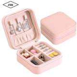 Leather Jewelry Box Organizer Display Travel Case Portable Earring Holder