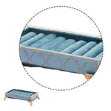 Large Capacity Jewelry Box Organizer Velvet Holder Rack