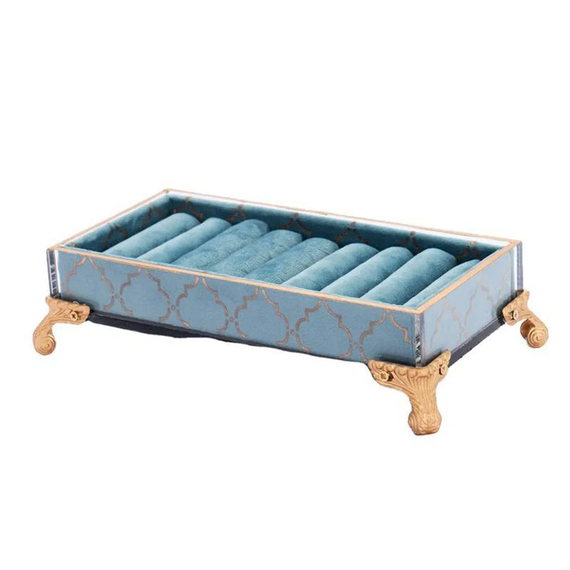 Large Capacity Jewelry Box Organizer Velvet Holder Rack
