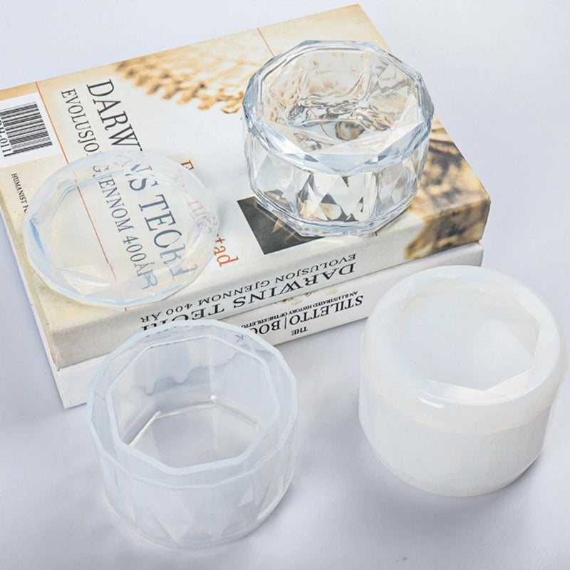 Transparent Jewelry Storage Silicone Mold with Lids
