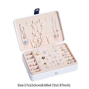 Jewelry Box Organizer Case Storage Necklaces Earrings Bracelet Ring