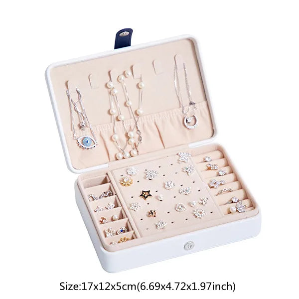 Jewelry Box Organizer Case Storage Necklaces Earrings Bracelet Ring