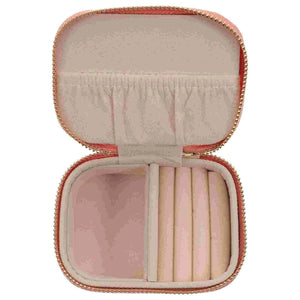 Mini Jewelry Box Organizer Travel Case Ring Necklace Earrings Holder