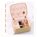 Travel Jewelry Case Organizer Zipper Leather Storage