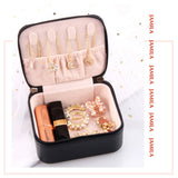 Travel Jewelry Case Organizer Zipper Leather Storage