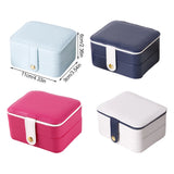 Jewelry Box Organizer Grids Large Capacity Ring Earrings with Mirror Women