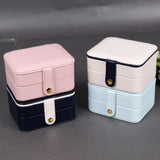 Jewelry Box Organizer Grids Large Capacity Ring Earrings with Mirror Women