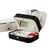 Portable Travel Leather Jewelry Organizer Box