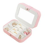 Portable Travel Leather Jewelry Organizer Box