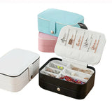 Portable Travel Leather Jewelry Organizer Box