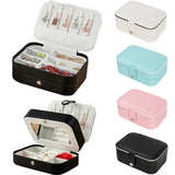 Portable Travel Leather Jewelry Organizer Box