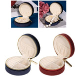 Round Jewelry Box Organizer for Earrings Necklaces Bracelets